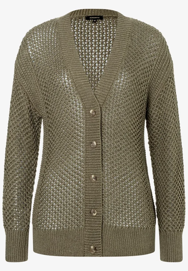 MORE & MORE Ajour Cardigan, soft reed green, Sommer-Kollektion