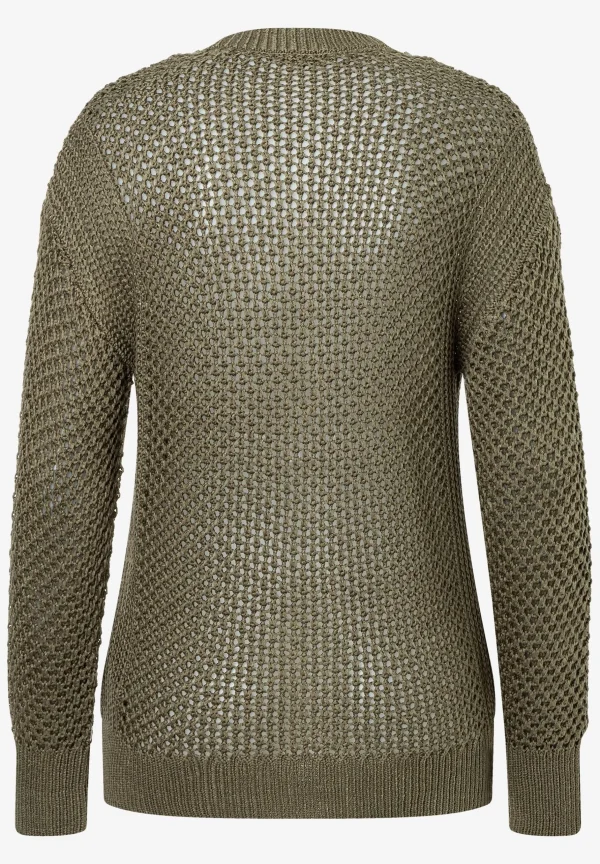 MORE & MORE Ajour Cardigan, soft reed green, Sommer-Kollektion