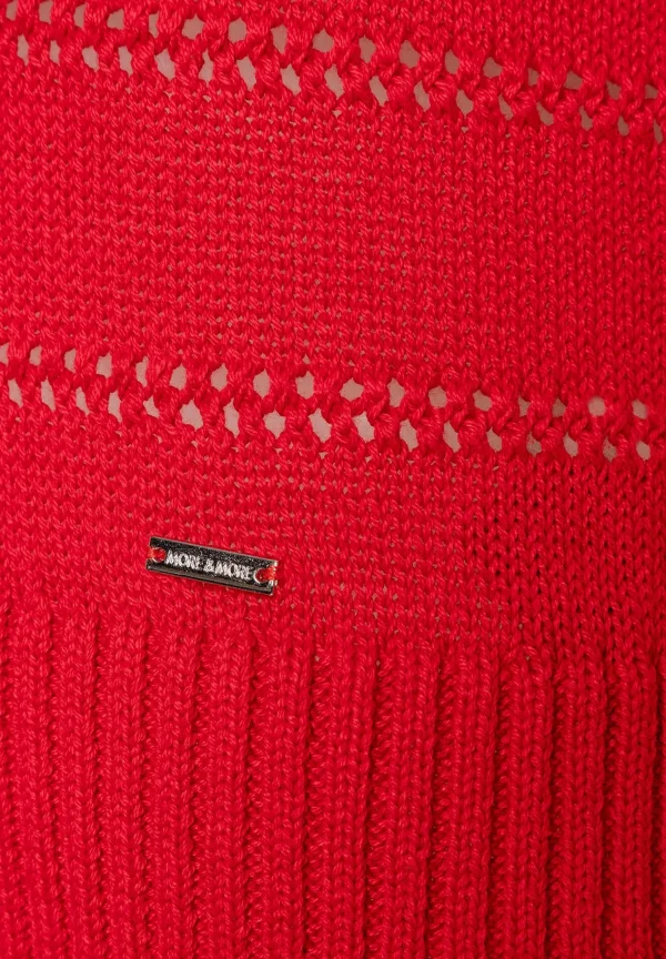 MORE & MORE Ajour Pullover, soft red, Frühjahrs-Kollektion