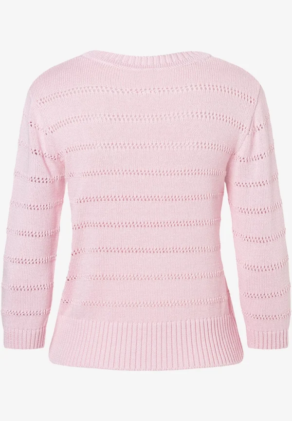 MORE & MORE Ajour Pullover, sorbet rose, Frühjahrs-Kollektion
