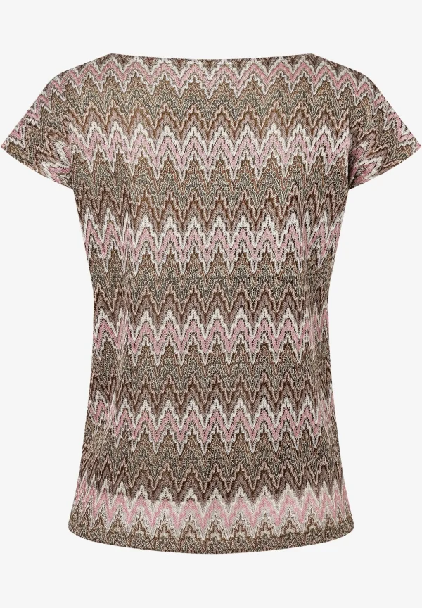 MORE & MORE Ajour Shirt, Zick-Zack Dessin, Sommer-Kollektion