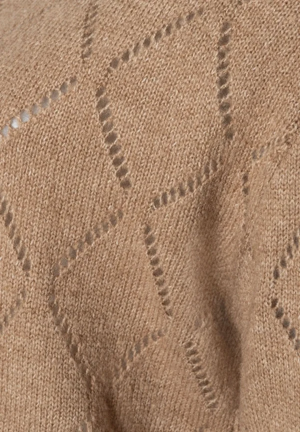 MORE & MORE Ajour-Pullover, macchiato, Herbst-Kollektion