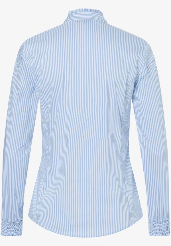 MORE & MORE Baumwoll/Stretch Bluse, gestreift, Frühjahrs-Kollektion
