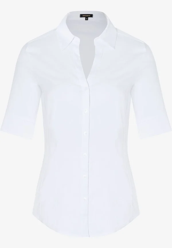 MORE & MORE Baumwoll/Stretch Bluse, weiß