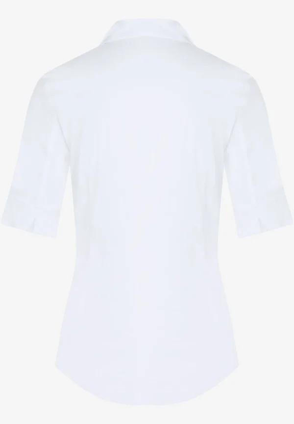 MORE & MORE Baumwoll/Stretch Bluse, weiß