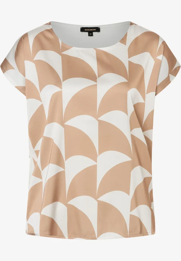 MORE & MORE Blusenshirt mit grafischem Print, beige/ecru, Frühjahrs-Kollektion