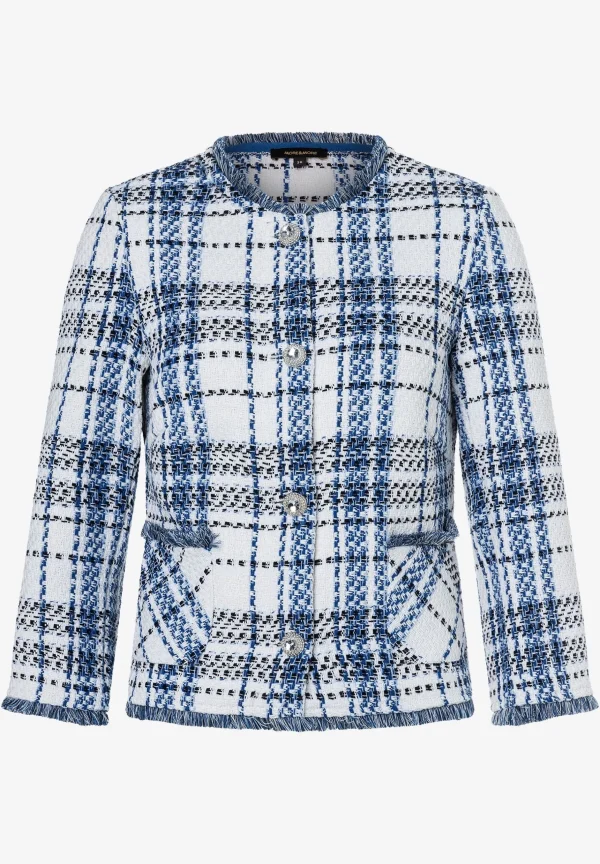 MORE & MORE Bouclé Jacke, kariert, Frühjahrs-Kollektion