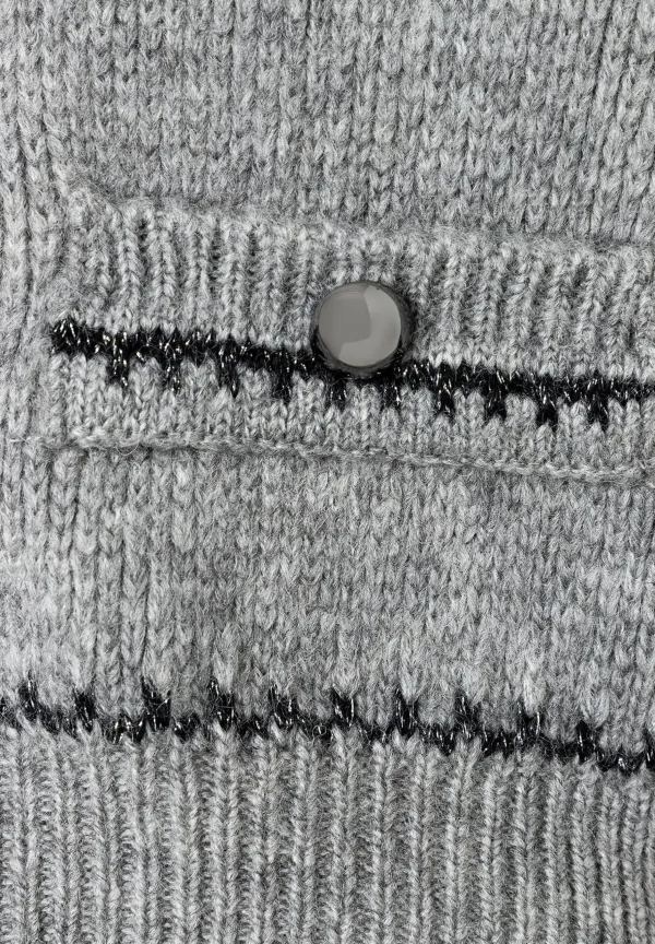 MORE & MORE Cardigan mit Lurex-Detail, melange, Winter-Kollektion