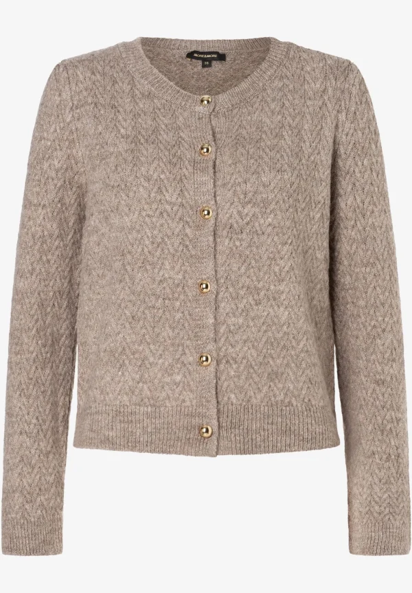 MORE & MORE Cardigan mit Struktur, taupe, Herbst-Kollektion