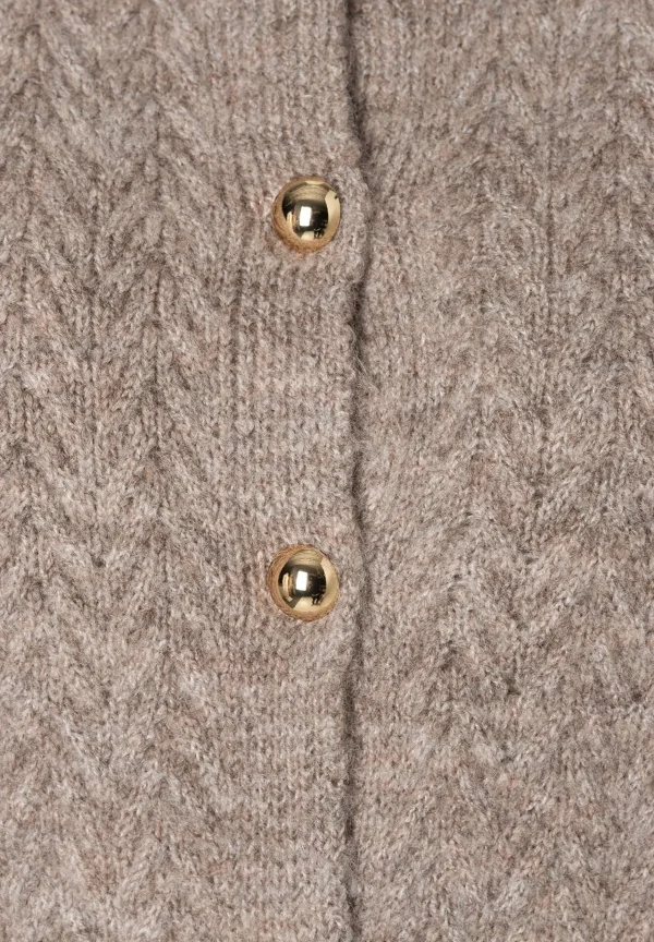 MORE & MORE Cardigan mit Struktur, taupe, Herbst-Kollektion
