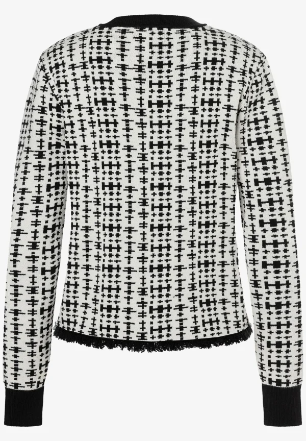 MORE & MORE Cardigan, /weiß Muster, Frühjahrs-Kollektion