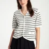 MORE & MORE gestreifter Cardigan, ecru/schwarz, Frühjahrs-Kollektion