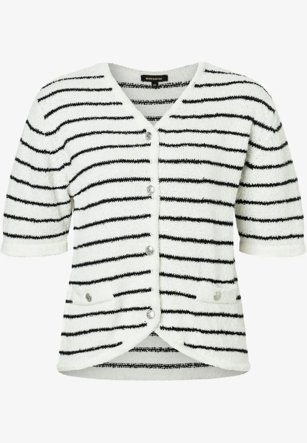 MORE & MORE gestreifter Cardigan, ecru/schwarz, Frühjahrs-Kollektion
