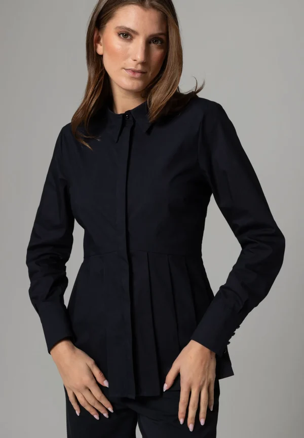 MORE & MORE Hemdbluse mit Falten-Detail, , Winter-Kollektion
