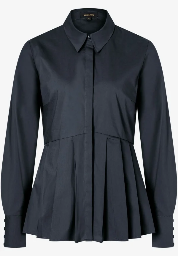 MORE & MORE Hemdbluse mit Falten-Detail, , Winter-Kollektion