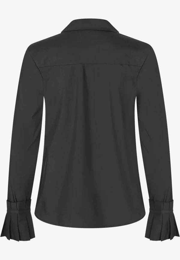 MORE & MORE Hemdbluse mit Falten-Manschette,