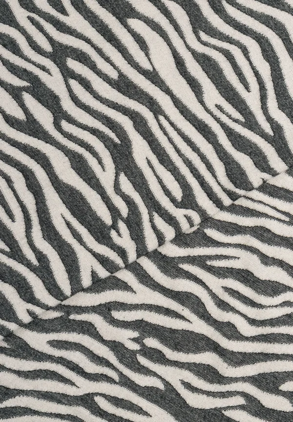 MORE & MORE Jacquard-Schal mit Zebramuster, schwarz/ecru, Winter-Kollektion