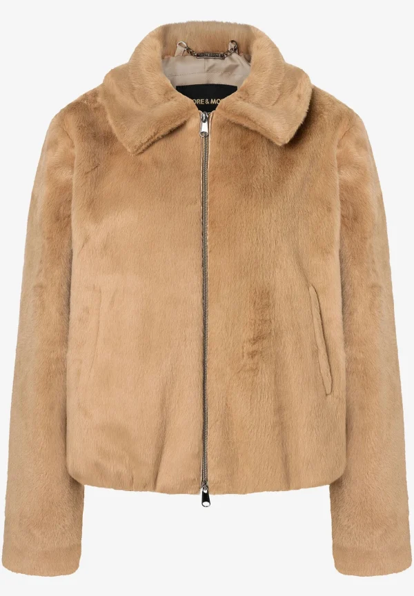 MORE & MORE kuschelige Fake Fur Jacke, Herbst-Kollektion