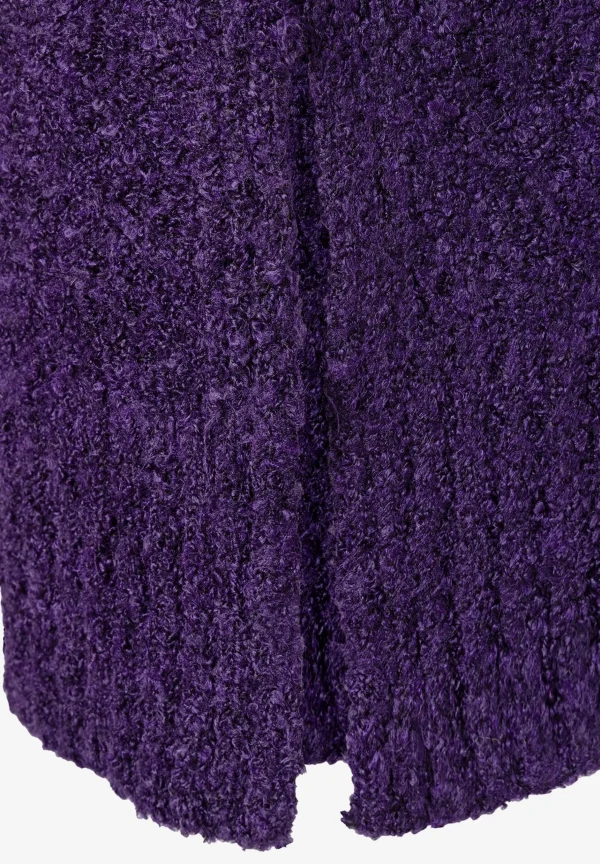 MORE & MORE lange Kapuzen-Strickjacke, pure purple, Herbst-Kollektion