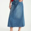 MORE & MORE Maxi-Jeansrock, Frühjahrs-Kollektion