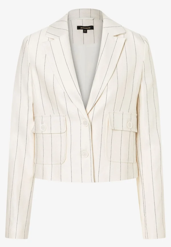 MORE & MORE Nadelstreifenblazer, ecru/schwarz, Frühjahrs-Kollektion