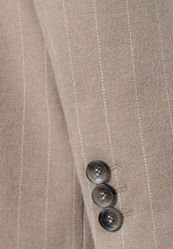 MORE & MORE Nadelstreifenblazer, taupe, Herbst-Kollektion