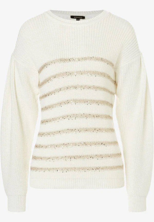 MORE & MORE Pullover mit Paillettenstreifen, , Herbst-Kollektion
