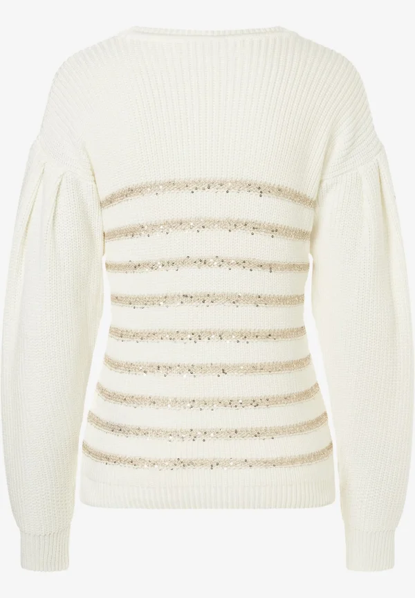 MORE & MORE Pullover mit Paillettenstreifen, , Herbst-Kollektion