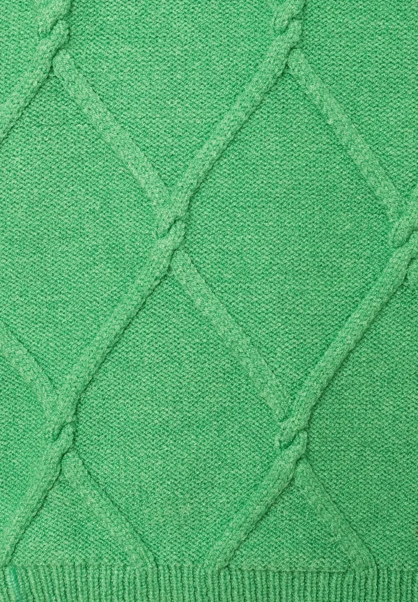 MORE & MORE Pullover mit Rautenstruktur, soft warm green, Frühjahrs-Kollektion