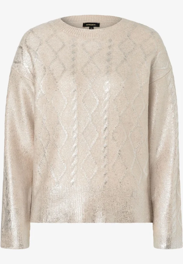 MORE & MORE Pullover mit Silberbeschichtung, Herbst-Kollektion