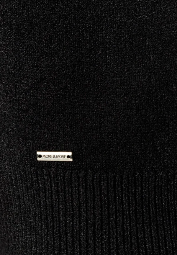 MORE & MORE Pullover mit Volantärmel, schwarz, Herbst-Kollektion