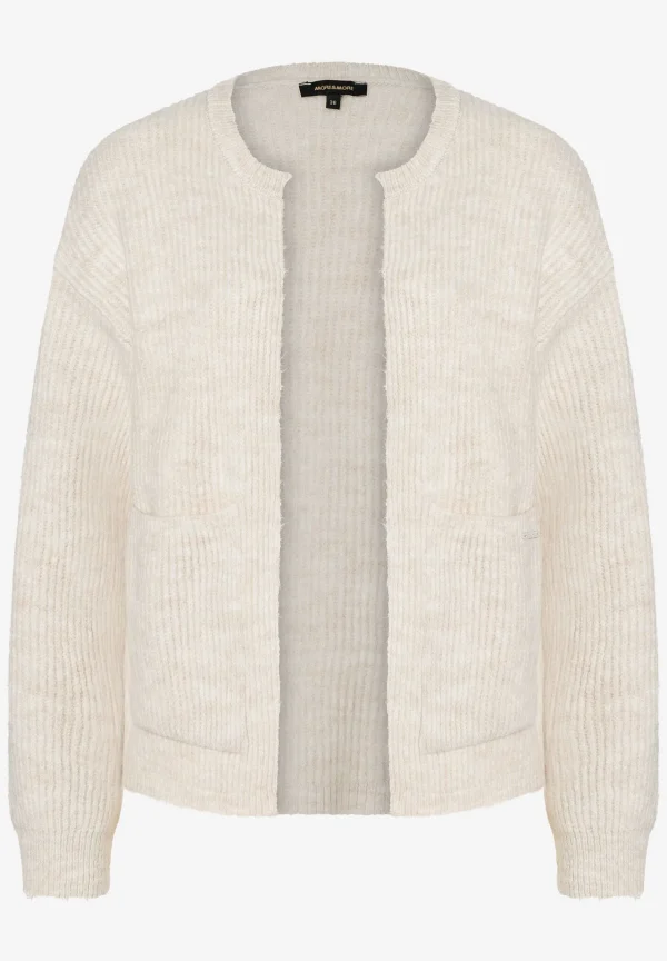 MORE & MORE Rippen-Strickjacke, almond melange, Herbst-Kollektion