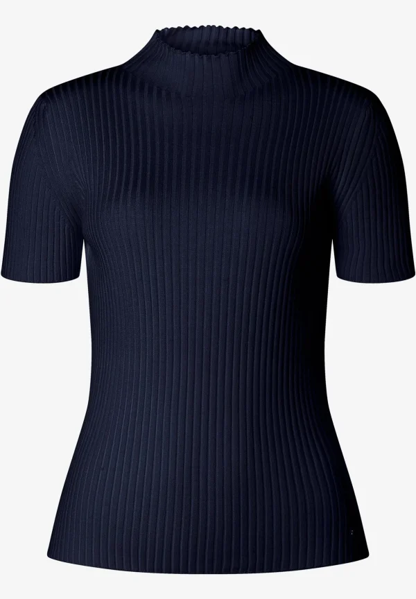 MORE & MORE Rippstrick-Pullover, Kurzarm,