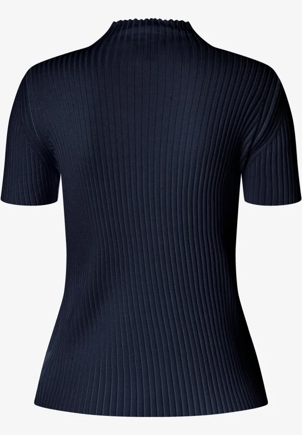 MORE & MORE Rippstrick-Pullover, Kurzarm,