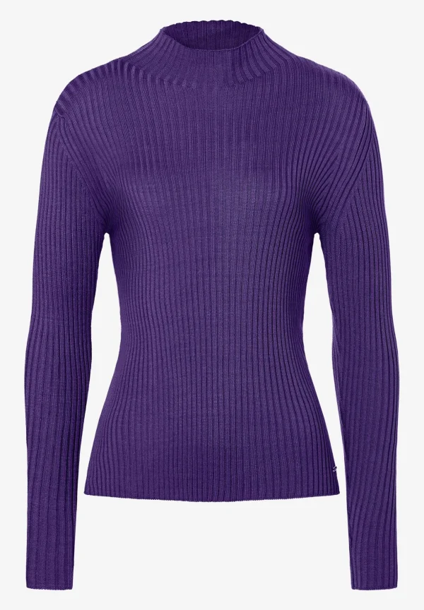 MORE & MORE Rippstrick-Pullover, pure purple, Herbst-Kollektion