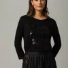 MORE & MORE Shirt mit Pailletten-Schriftzug, , Winter-Kollektion