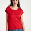 MORE & MORE Shirt mit Satinfront, soft red, Frühjahrs-Kollektion