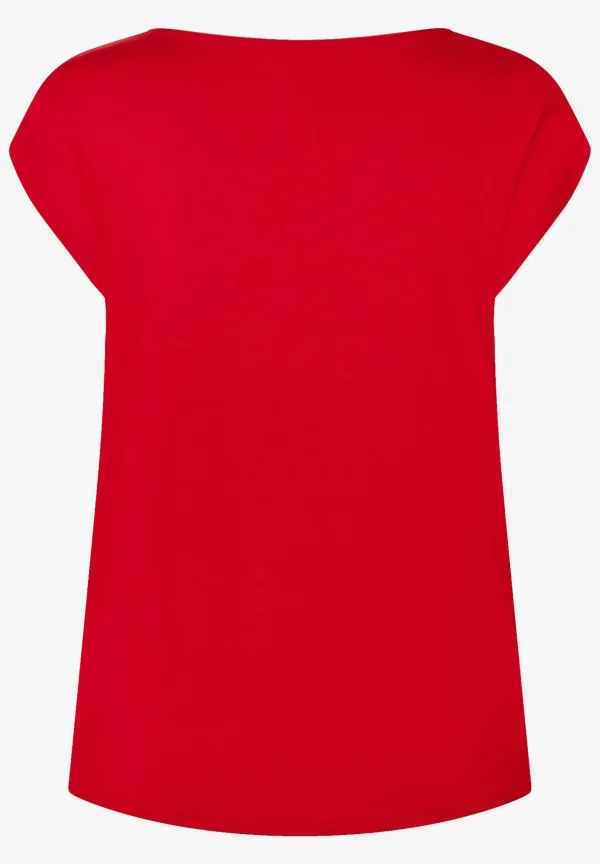 MORE & MORE Shirt mit Satinfront, soft red, Frühjahrs-Kollektion