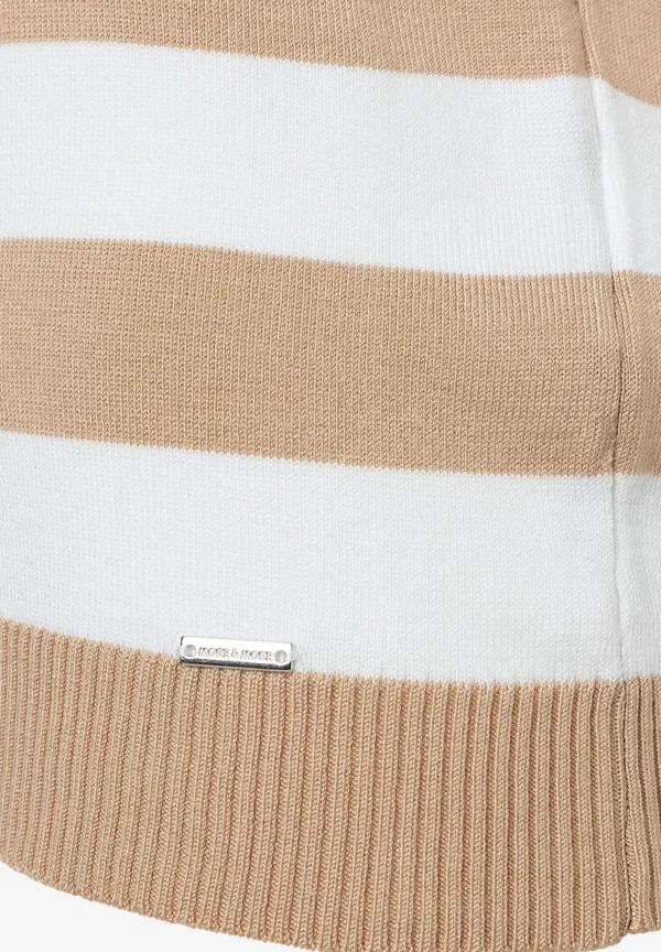 MORE & MORE Streifen-Pullover, /ecru, Frühjahrs-Kollektion