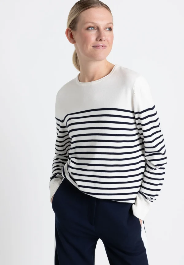 MORE & MORE Streifen-Pullover, Frühjahrs-Kollektion
