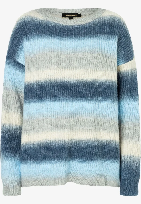 MORE & MORE Streifenpullover mit Farbverlauf, Winter-Kollektion