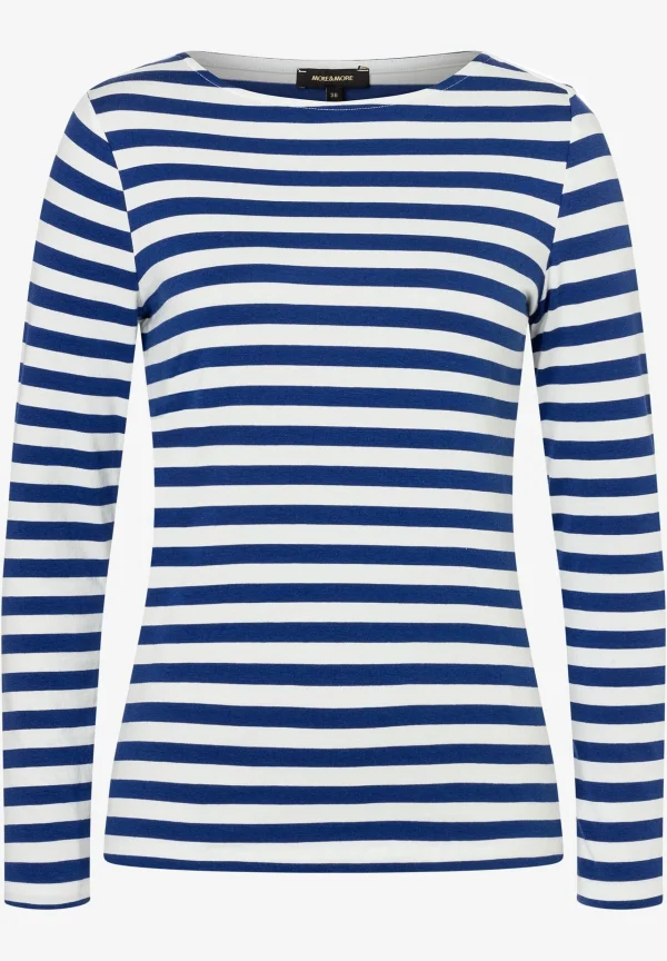 MORE & MORE Streifenshirt, blau/ecru, Frühjahrs-Kollektion