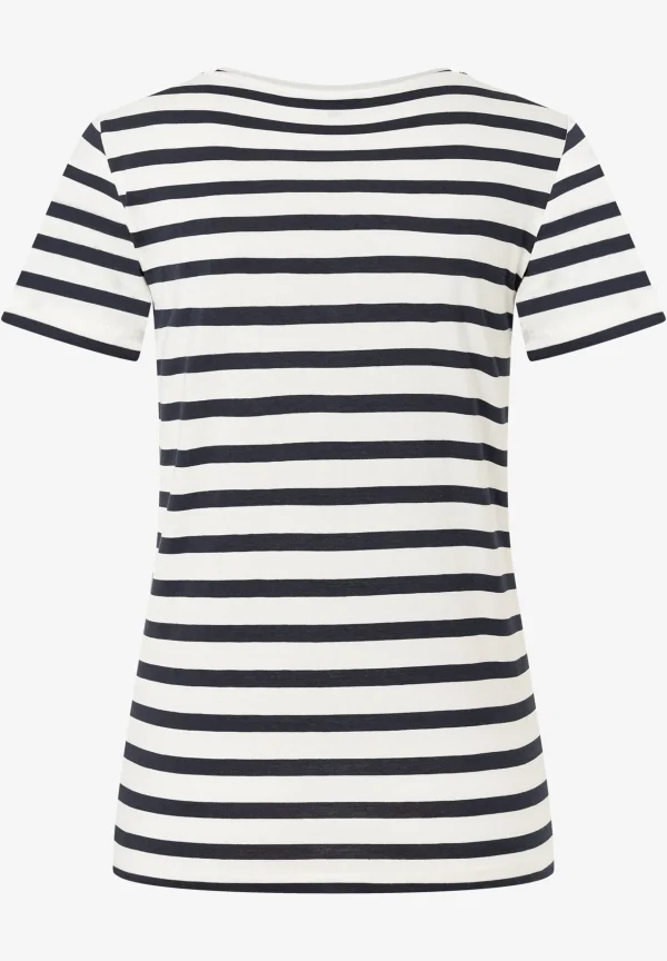 MORE & MORE Streifenshirt mit Paillettenschrift, Frühjahrs-Kollektion