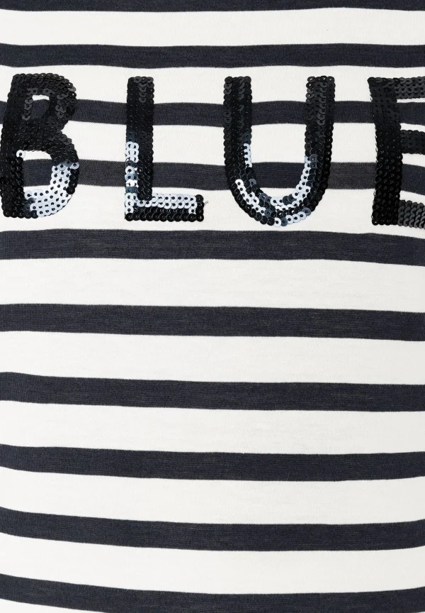 MORE & MORE Streifenshirt mit Paillettenschrift, Frühjahrs-Kollektion