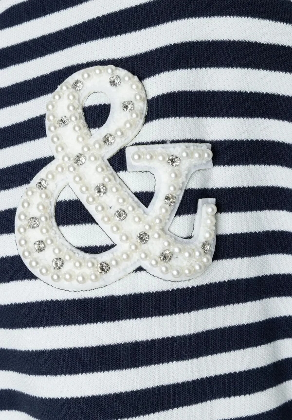 MORE & MORE Streifen-Sweatshirt mit Applikation, Frühjahrs-Kollektion