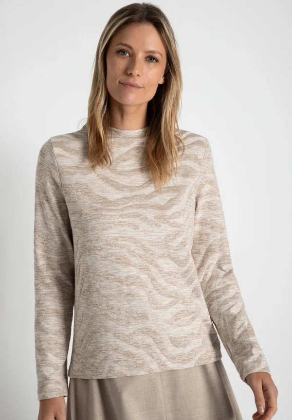 MORE & MORE Sweatshirt mit Animal-Struktur, Herbst-Kollektion