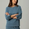 MORE & MORE Sweatshirt mit Knoten-Detail, greyblue, Winter-Kollektion