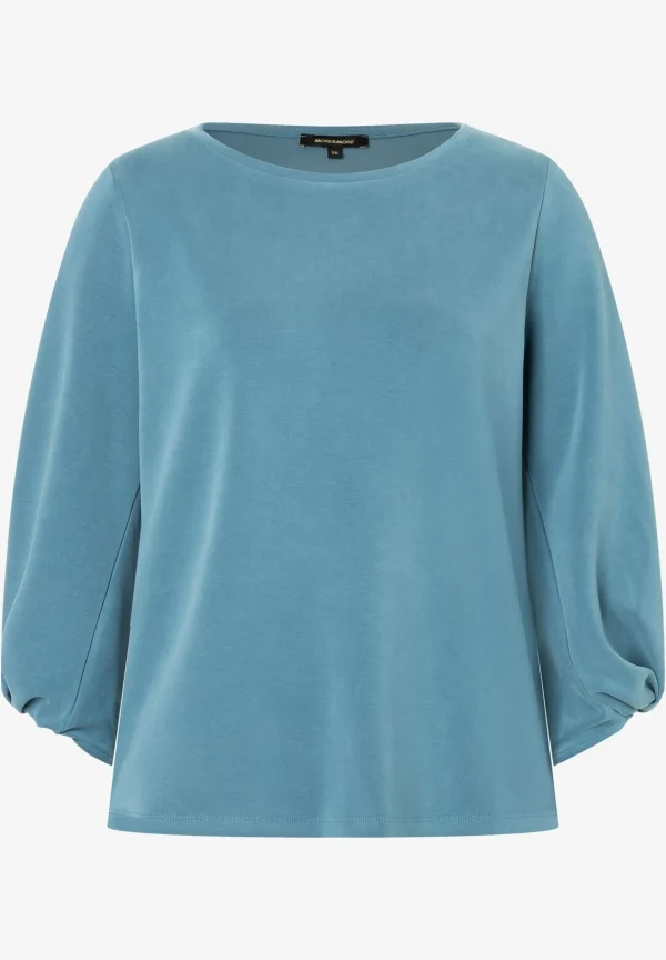 MORE & MORE Sweatshirt mit Knoten-Detail, greyblue, Winter-Kollektion