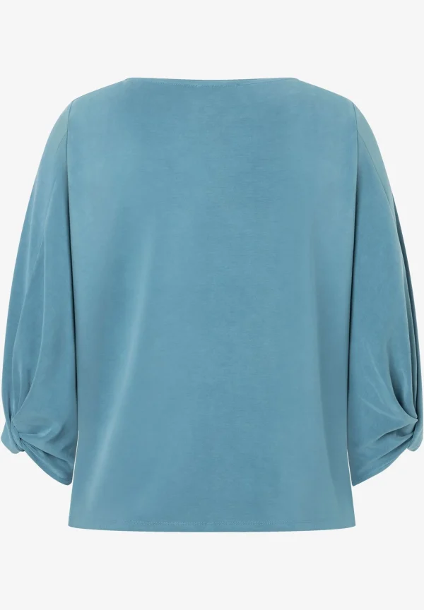 MORE & MORE Sweatshirt mit Knoten-Detail, greyblue, Winter-Kollektion