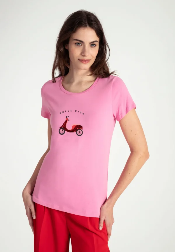 MORE & MORE T-Shirt mit Pailletten-Roller, , Frühjahrs-Kollektion